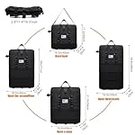 Foldable Suitcase, Luggage Bag with Swivel Wheels, Large-Capacity Expandable Travel Suitcase, Waterproof Foldable Luggage for Both Men And Women(Black) - Image 4