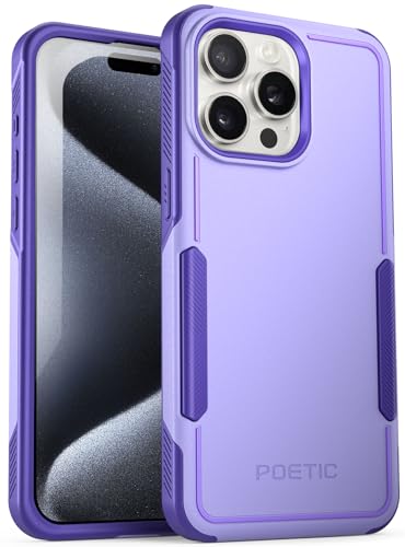 Coque iPhone 15 Pro Max violette double couche antichoc mince et légère Poetic Neon