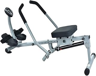 SMSOM Full Motion Rowing Machine for Home Use Foldable Hydraulic Rower Rowing Machine with 264 lb Weight Capacity for Improve Heart Health,Double Paddle Rowing Machine Household Folding Hydraulic Sile