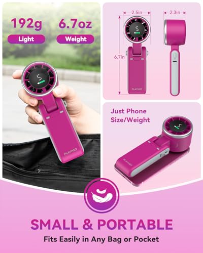 Image of PlayHot Portable Handheld Turbo Fan, Travel Essentials, Gifts for Women /Men