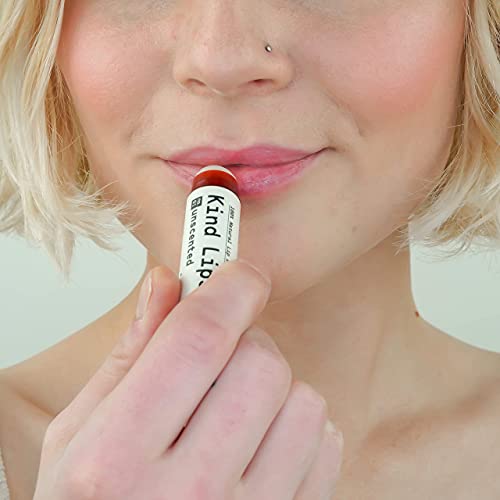 Kind Lips Lip Balm, Nourishing Soothing Lip Moisturizer For Dry Cracked Chapped Lips, Made In Usa With 100% Natural Usda Organic Ingredients, Unscented Flavor, Pack Of 3 #TOP4
