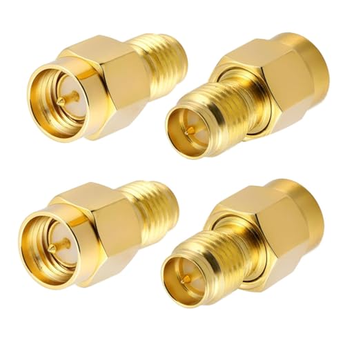 SMA�A�_�v�^�[ SMA�I�X - RP SMA���X�W���b�N�R�l�N�^�[ RF�����P�[�u�� Wi-Fi�A���e�i/�V�O�i���u�[�X�^�[/���s�[�^�[/���W�I/�����P�[�u��/FPV�h���[���p 4�p�b�N