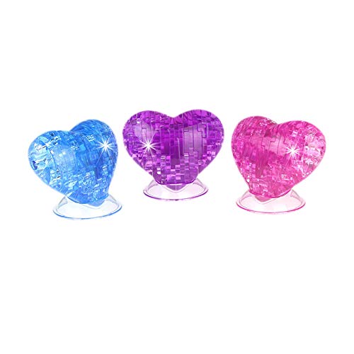 3D Crystal Puzzle Heart For Valentine's Day Gift / 3Pcs #TOP1