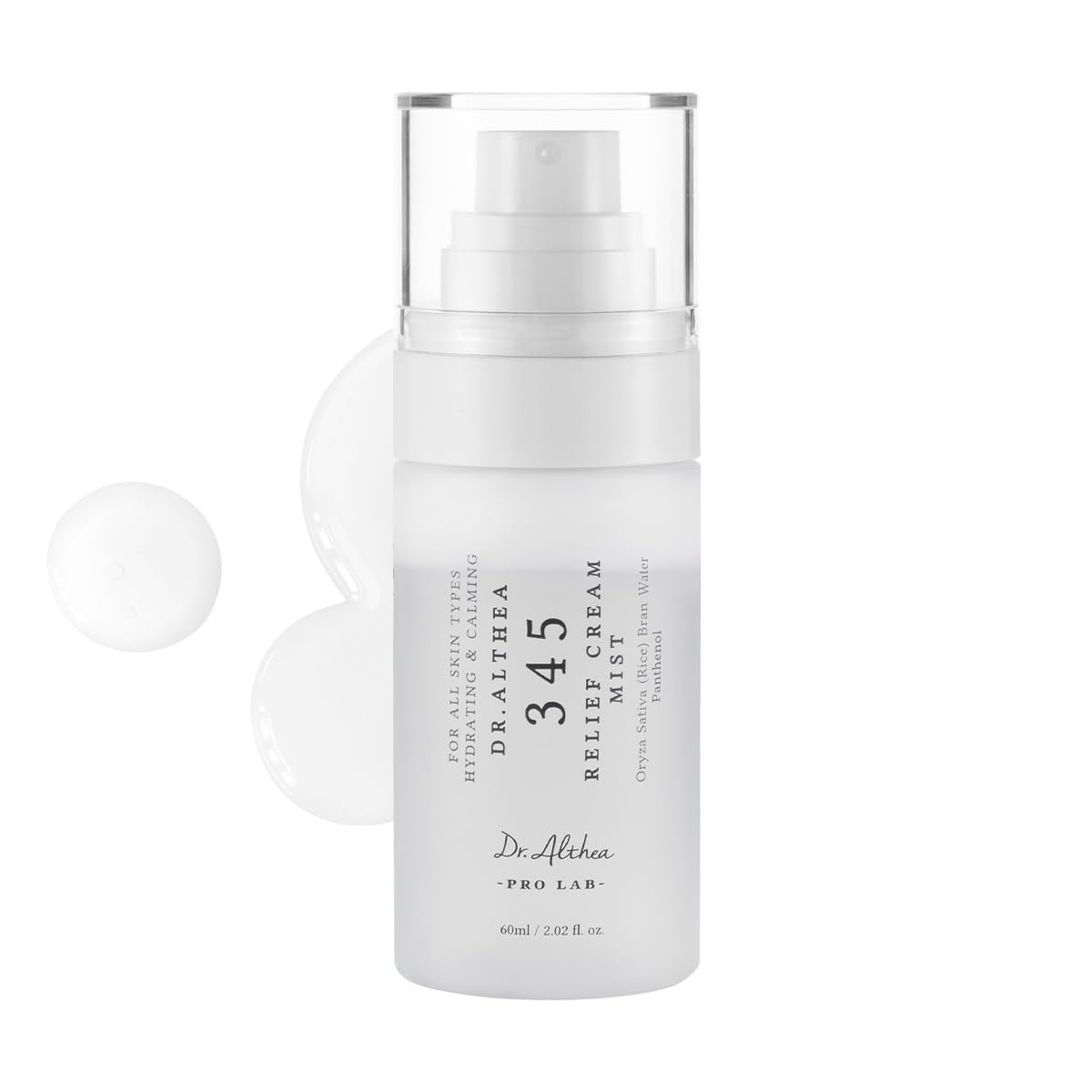Dr. Althea 345 Relief Cream Mist | Pirinç Kepeği Suyu Hyaluronik Asit Centella Pantenol İçeren Nemlendirici ve Yatıştırıcı Çift Fazlı Yüz Misti 60 ml