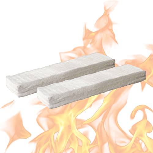 2 Esponjas de Fibra Cerámica 30x10cm para Chimeneas de Bioetanol,Esponjas Ignífugas de Fibra de Lana Cerámica,Manta Térmica Cerámica para Estufa de Madera,Alto Efecto Aislante Cover