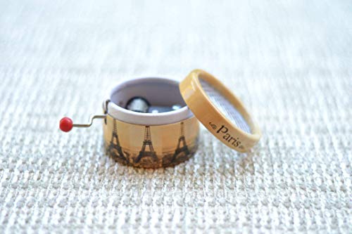 Vals D'amelie Hand Cranked Music Box Decorated With The Eiffel Tower Paris #TOP1