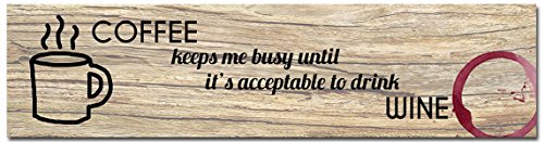 Happy Hour "Coffee And Wine" Fun Wine Plaque #TOP6