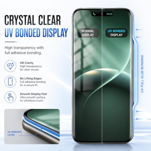 Image of ArmourPro UV Glue Tempered Glass for Tecno Camon 50 Ultra - Curved Screen Protector, 9H Anti Scratch, Edge-to-Edge Coverage, HD Clarity, Smooth Touch