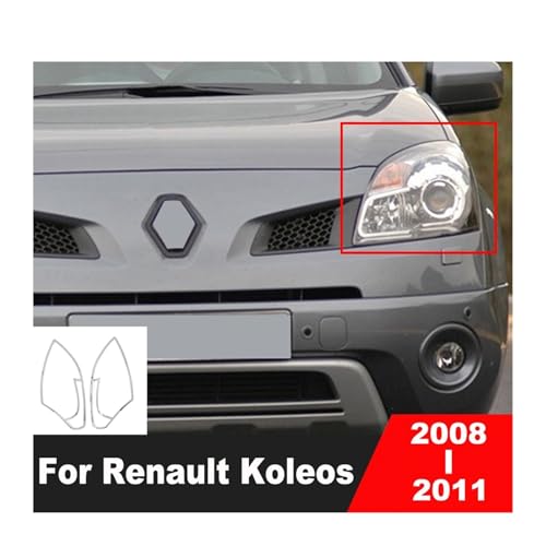 Embellecedor de faro para Renault Koleos 2008-2011 carcasa cromada 5