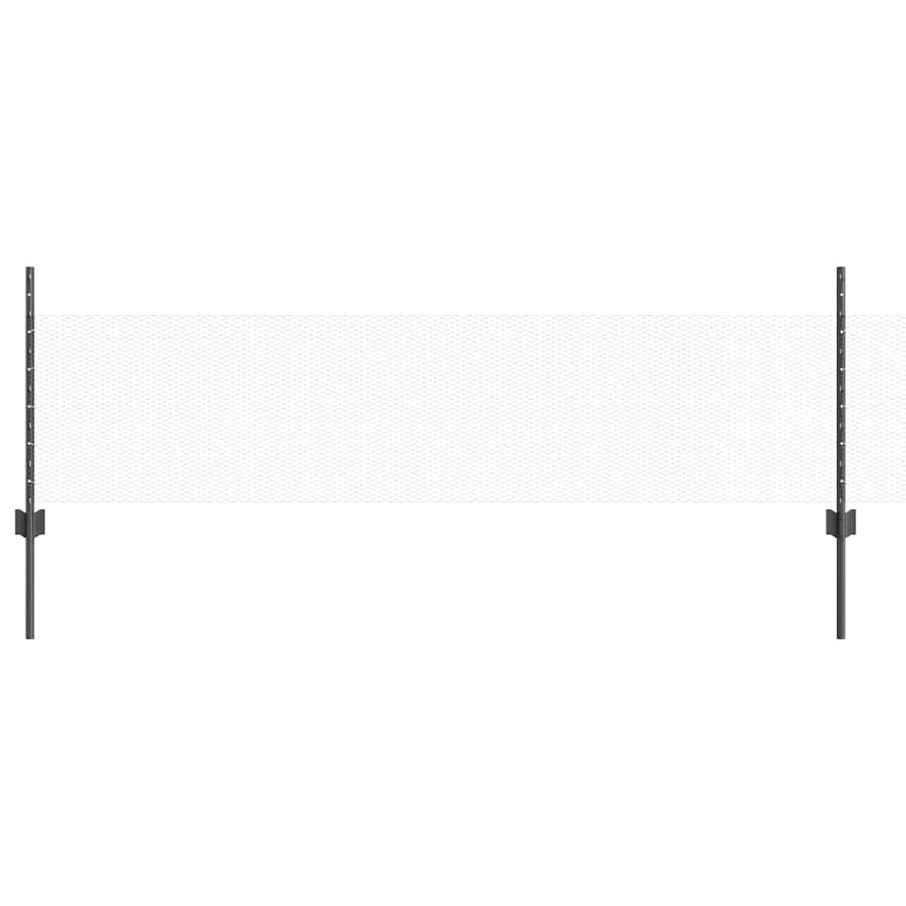 vidaXL Sześciokątne ogrodzenie z słupkiem 100 x 0,5 m Stal pokryta PVC