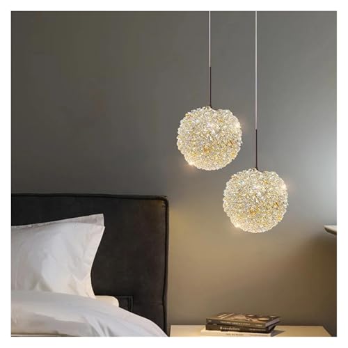 Lustre chevet chambre à coucher en cristal et corde pour créer une ambiance cocooning moderne