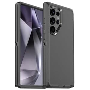 for Samsung Galaxy S24 Ultra Case,Shockproof Dropproof Dustproof Galaxy S24 Ultra Case,Heavy Duty Protection Samsung S24 Ultra Case 6.8 Inch (Black)