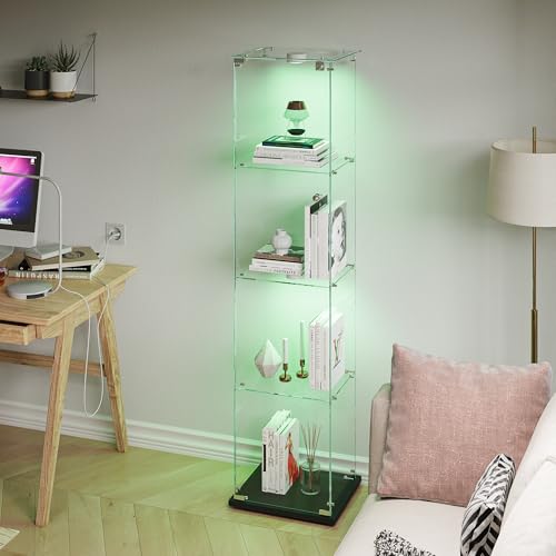 BRILVERDE Vitrina de cristal con iluminación...