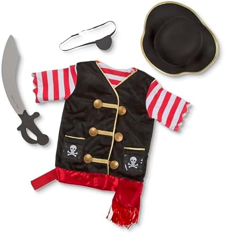 Melissa & Doug Pirate Role Play Costume Dress-Up Set With Hat, Sw...