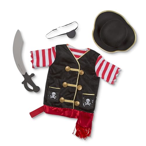 Melissa & Doug Pirate Role Play Costume Dress-Up Set With Hat, Sw...