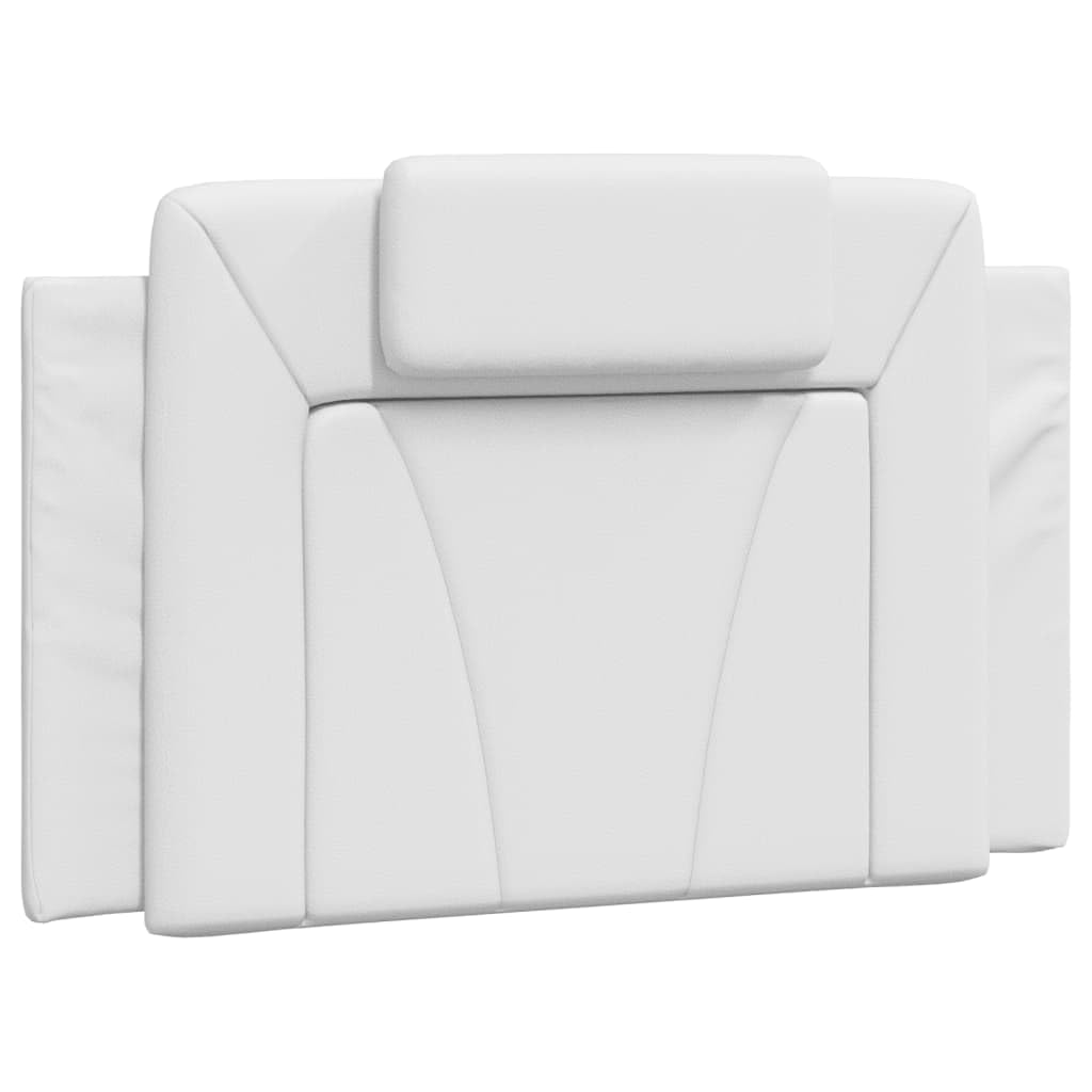 Estructura de cama Viana con LED completamente blanco, 90 x 200 cm, piel sintética, cabecero de madera contrachapada y metal, diseño ondulado, moderno, cama tapizada para jóvenes y
