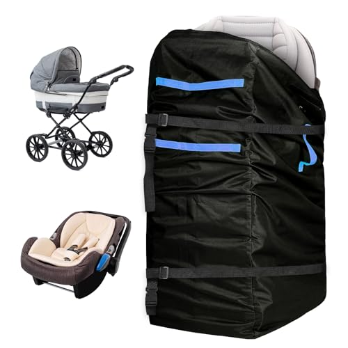 LIHAO Transporttasche Kinderwagen Flugzeug 120x61x46cm Gate Check Reisetasche Wasserdicht 720D Kinderwagen Abdeckung Aufbewahrungstasche Schutzhülle für Kinderwagen Buggy Kindersitz Autositz