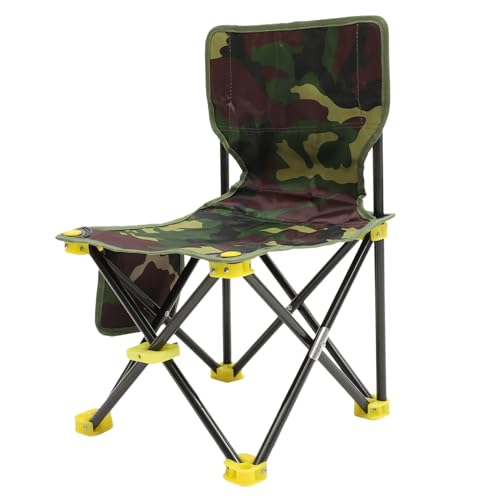 UKCOCO Silla de Pesca Plegable de Oxford y Resistente y Portátil Asiento Compacto para Actividades Camping y Pesca