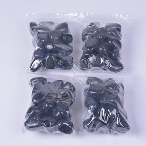 Image of 1 /2LB Large Synthetic Blue Goldstone Tumbled Stone Specimen Collection Pocket Worry Healing Crystal