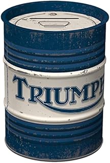 Nostalgic-Art Skarbonka Retro, Triumph - Logo - Pomysł na prezent dla miłośników motocykli, metaliczny słoik na pieniądze, Vintage Design skarbonka, 600 ml