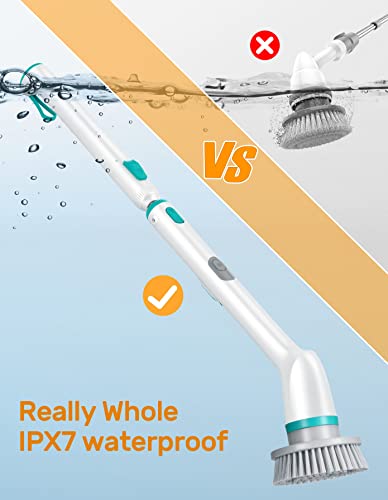 Electric Spin Scrubber, Clyroom Cl1 𝟐𝟎𝟐𝟑 𝐔𝐩𝐠𝐫𝐚𝐝𝐞𝐝 Electric Bathroom Scrubber 𝐰𝐢𝐭𝐡 𝐔𝐒𝐁-𝐂 𝐂𝐡𝐚𝐫𝐠𝐢𝐧𝐠&Dual Speed, 90Min Runtime, Extendable Handle Rechargeable Electric Scrubber #TOP1