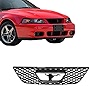 Perfit Liner New Front Black Grille Grill With Chrome Frame Compatible With 1999-2004 FORD Mustang FO1200357 XR3Z8200AA