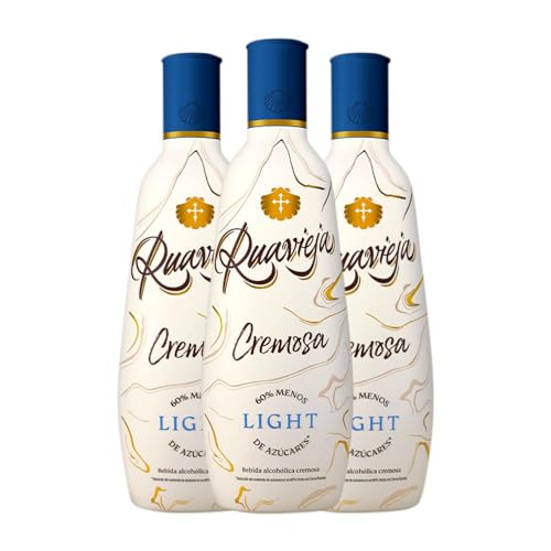 Crema de Licor Rua Vieja Cremosa Light Ruavieja 70 cl (Caja de 3 Botellas de 70 cl)