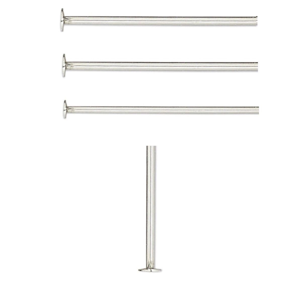 50 Stainless Steel 1 Inch Long 21 Gauge Standard Head Pins