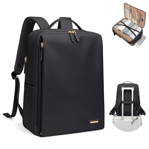 Stylish Laptop Backpack for Women Airline Approved Perfect for Work College and Travel Multi-Functional Casual Daypack Fits 17.3 Inch Notebook (Black)