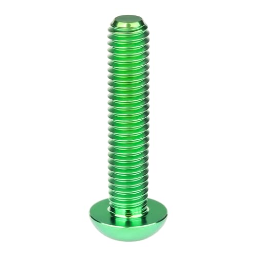 Image of Titanium Bolt M4x6 8 10 12 15 20mm Hex Head Screws for Bicycle Pack of 4 (Green, M4x20mm)