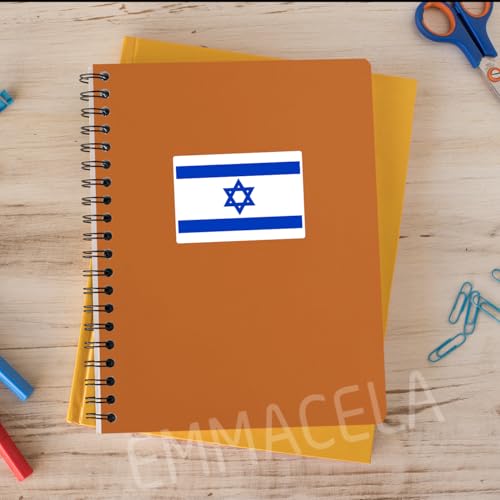 Image of (3PCS) Israel Flag stickers, Countries Flag Stickers - Waterproof Vinyl Decals For Laptops, Tumblers, Water Bottles, Books, Scrapbooks, Size 3 x 2 Inch