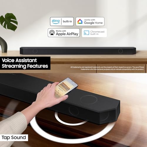Image of Samsung 360 W 5.1.2 ch (HW-Q800D /XL) Wireless Dolby Atmos Soundbar with Wireless Subwoofer, Center /Up /Side Firing Speakers, Surround Sound, Built-in Alexa, AirPlay2, Wi-Fi, Bluetooth, HDMI (Black)