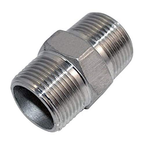 GKP Hex Nipple 1/2" to 1/2" Male Threaded Stainless Steel for Connecting Two Female Threaded Pipes or Fittings | Pipe Quick Connector | Pack of 1-image-34