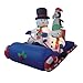 6 Foot Long Christmas Inflatable Snowman Penguin on Sleigh Yard Decoration