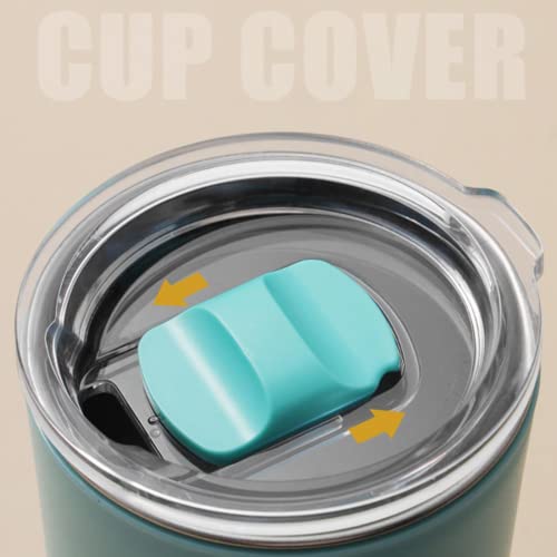 Nsade Insulated Vacuum Useful Vacuum Cup 360Ml/460Ml/560Ml Coffee Tumbler Push-In Lid With Straw Tumbler(Dark Blue,L) #TOP6