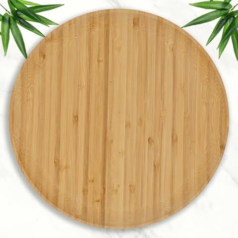 Ecowoven Bamboo Wood Plates Set for Dining Cover