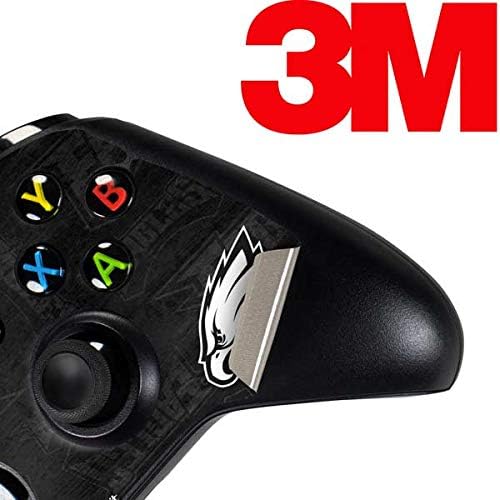 Skinit Decal Gaming Skin Compatible with Xbox One Controller - Officially Licensed NFL Philadelphia Eagles Black & White Design