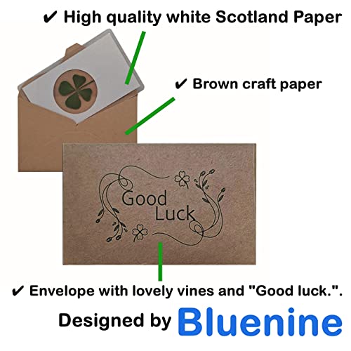 Housewarming, Fourleaf Clover Personalized All Occasion Card Greeting, Wedding, Good Luck Charm Lamination, Various Event Anniversaries Busins Card Wallet Case Bookmark (White, Set Of 100) #TOP5