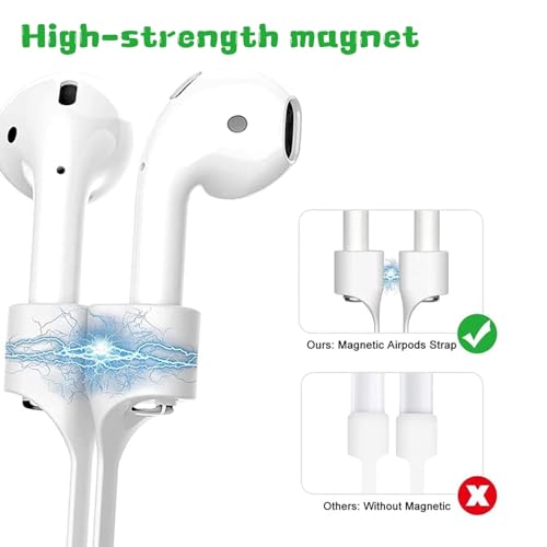 ENBRWAS: Alça magnética para AirPods – Cabo antiperda para AirPods 4 e 1/2/3 e Pro – Cordão esportiv