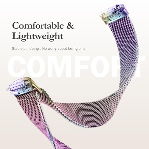 JKD Bands Compatible with Fitbit Inspire 3 Bands for Women Men, Soft Stainless Steel Wristband Magnetic Metal Replacement Mesh Loop Strap Accessories for Fitbit Inspire 3 Fitness Tracker, Colorful by JKD - Used condition - Image 3