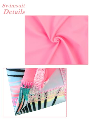 Image of BAOHULU Girls Rash Guard Swimsuit 2 Pieces Long Sleeve Bathing Suit UPF 50+ Quick Dry Beach Swimwear Size 3-14 Years