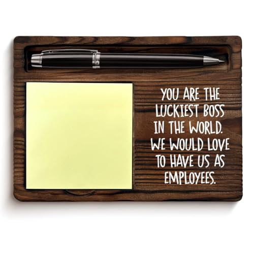 Funny Boss Gifts for Men, Bosses Day Gift Ideas Gag Gifts for Boss Self-Stick Note Pad Holders Office Cubicle Decor