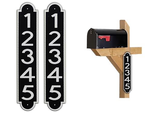Curb N Sign Mailbox Numbers Plaques - Made of Aluminum