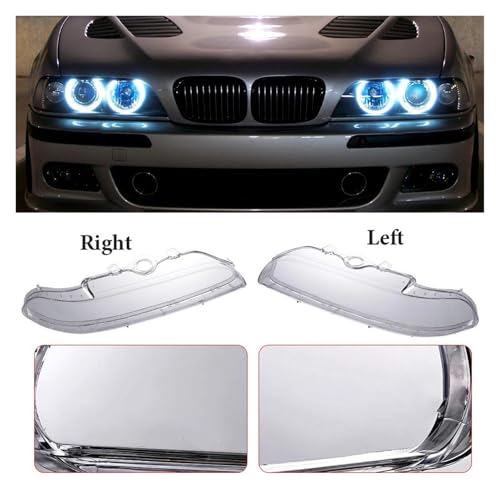 Coques de phares pour E39 Facelift 1996-2003 paire d'abat-jour en verre transparent pour optiques