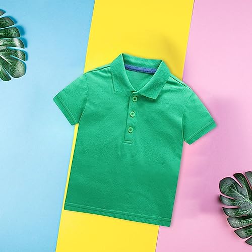 The 𝐂hildren's 𝐏lace Kids Baby Boys and Toddler Uniform Boys Short Sleeve Pique Polo T-Shirt Tops Summer Clothes4