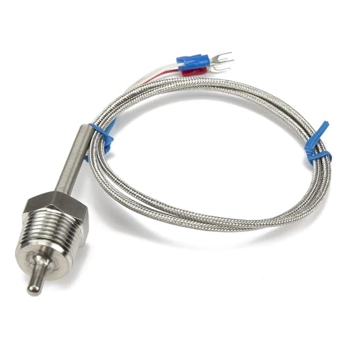 Sensor PT100 para control térmico exacto con sonda de 30mm y cable reforzado 5