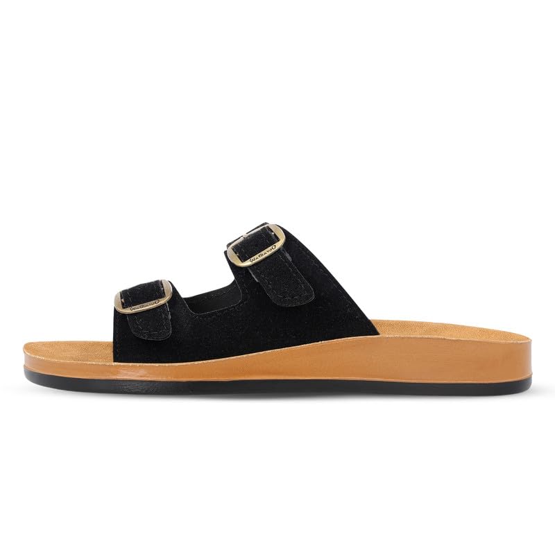 Image of WALKAROO Women's Daily Wear Sandals - WE2362 Chocolate | WE2362