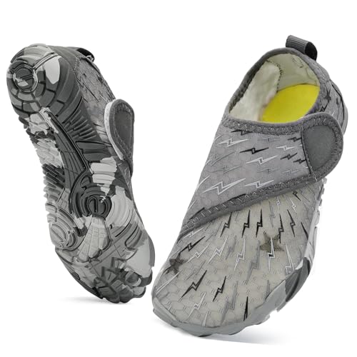 Image of Kids Water Shoes Boys Girls - Wide Toe Box Quick Dry Barefoot Shoes Breathable Non Slip Aqua Athletic Sneakers for Swim Beach Pool Kayak Hiking Sand Walking Travel Essentials (Little Kid /Big Kid)