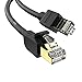 Jeavdarn Cavo Ethernet Cat 8,Cavo di Rete 40Gbps 2000Mhz Alta velocità Cavo LAN Patch SFTP con Connettori RJ45 1m Nero