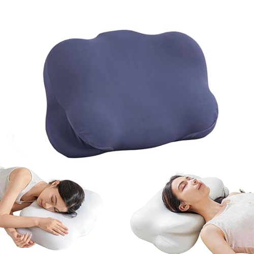 Almohada de nube, almohada cervical ajustable con funda de almohada transpirable, almohadas ergonómicas de espuma viscoelástica para personas que duermen de lado, espalda y estómago, alivia la presión